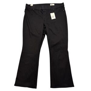 Cosmic Blue Love Jeans Boot Cut/Flare Leg Pull On Womens 24W Stretch Black Denim